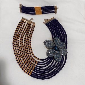 Handmade necklace with bracelet